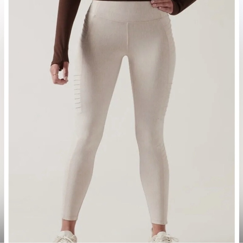 Athleta Delancey Textured Moto Tight Legging